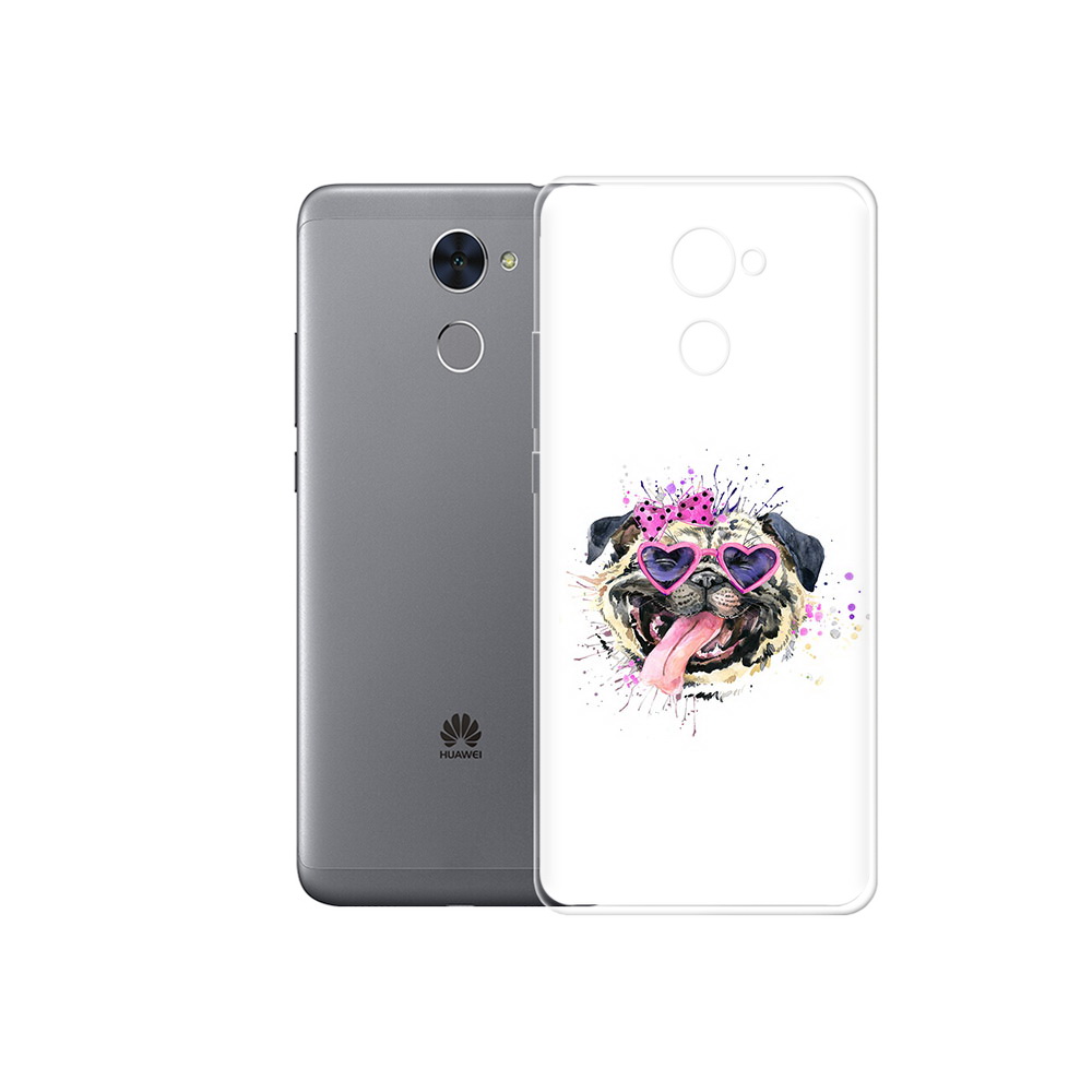 

Чехол MyPads Tocco для Huawei Enjoy 7 Plus Веселая собака (PT74186.70.43), Прозрачный, Tocco