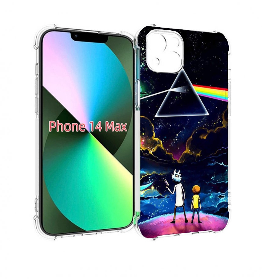

Чехол MyPads рик и морти в космосе для iPhone 14 Plus (6.7), Прозрачный, Tocco