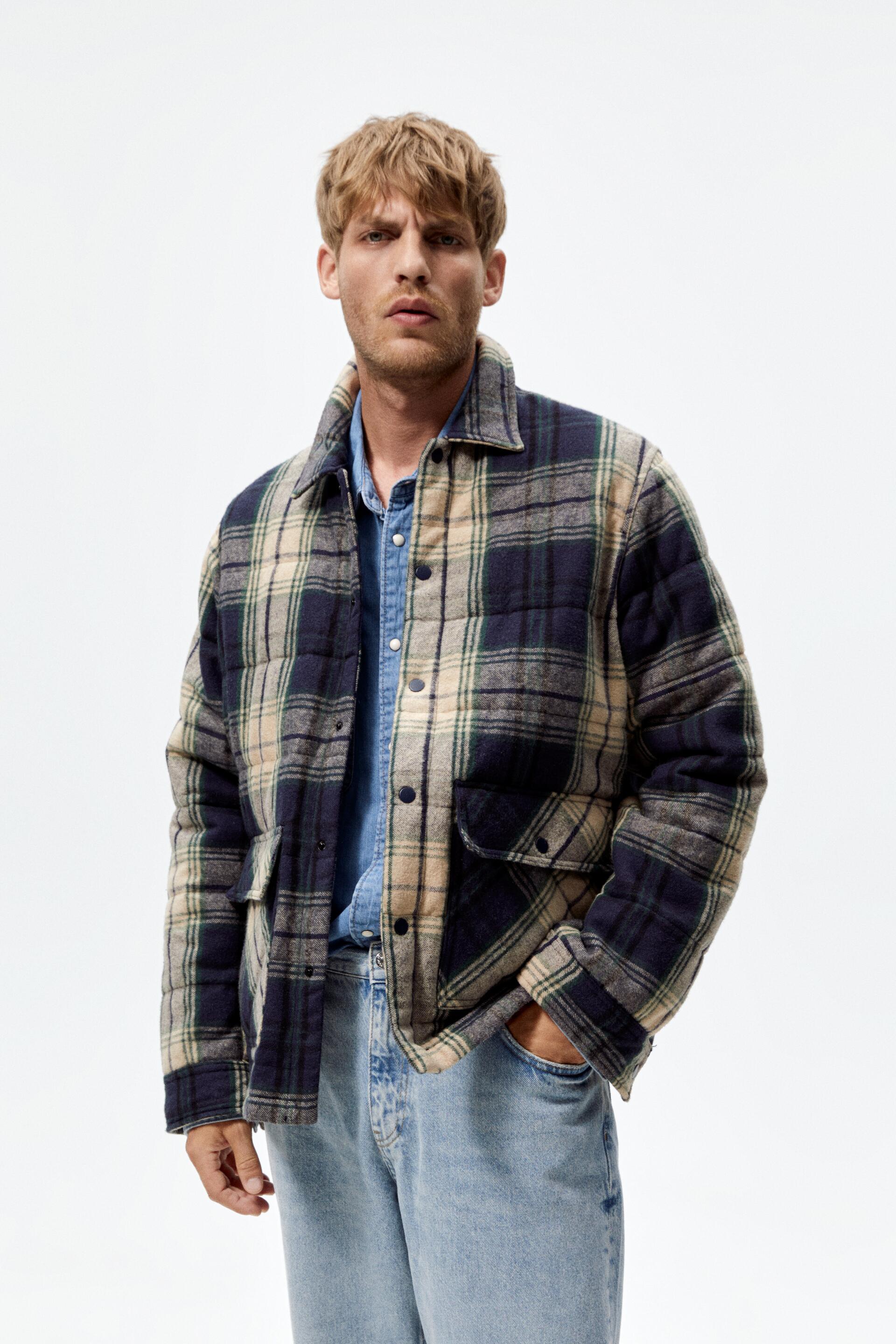 

Рубашка мужская ZARA 00706326 синяя L, 00706326