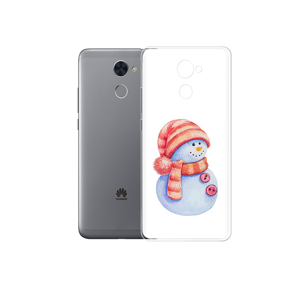 

Чехол MyPads Tocco для Huawei Enjoy 7 Plus Веселый снеговик (PT74186.70.44), Прозрачный, Tocco