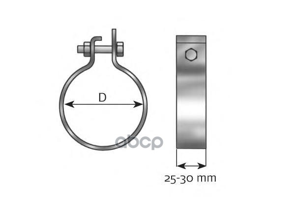 

Din99778 Хомут Трубы Глушителяd=78.5 H=25-30\Mb