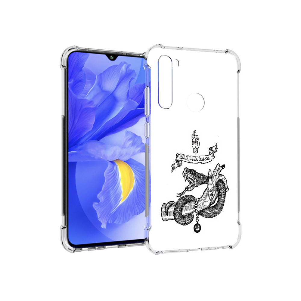 

Чехол MyPads Tocco для Xiaomi Redmi Note 8T змея на руке рисунок (PT140720.278.366), Прозрачный, Tocco