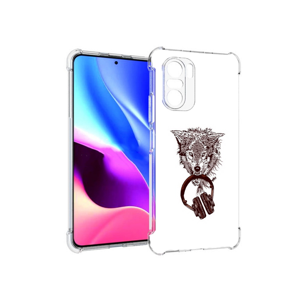 

Чехол MyPads Tocco для Xiaomi Redmi K40 дикий волк (PT158239.260.325), Прозрачный, Tocco