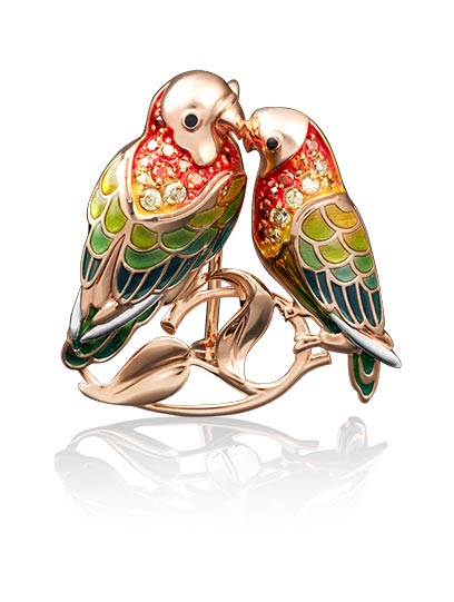 

Брошь из золота PLATINA jewelry 04-0157-00-404-1110-48, фианит, 04-0157-00-404-1110-48