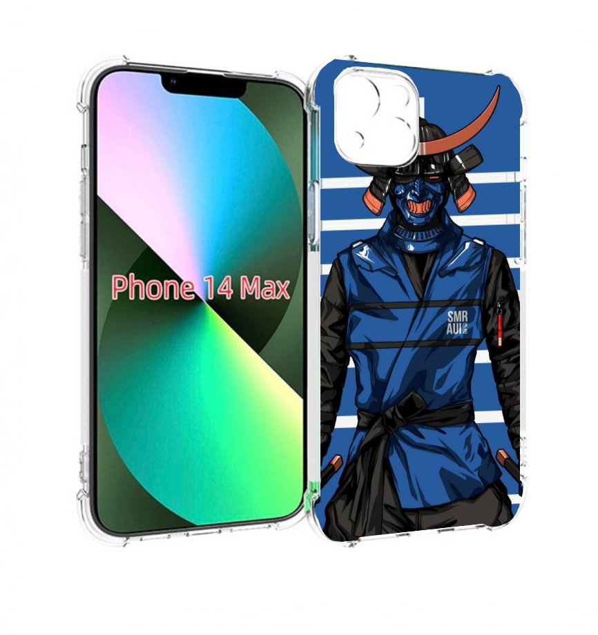

Чехол MyPads самурай в синей форме для iPhone 14 Plus (6.7), Прозрачный, Tocco