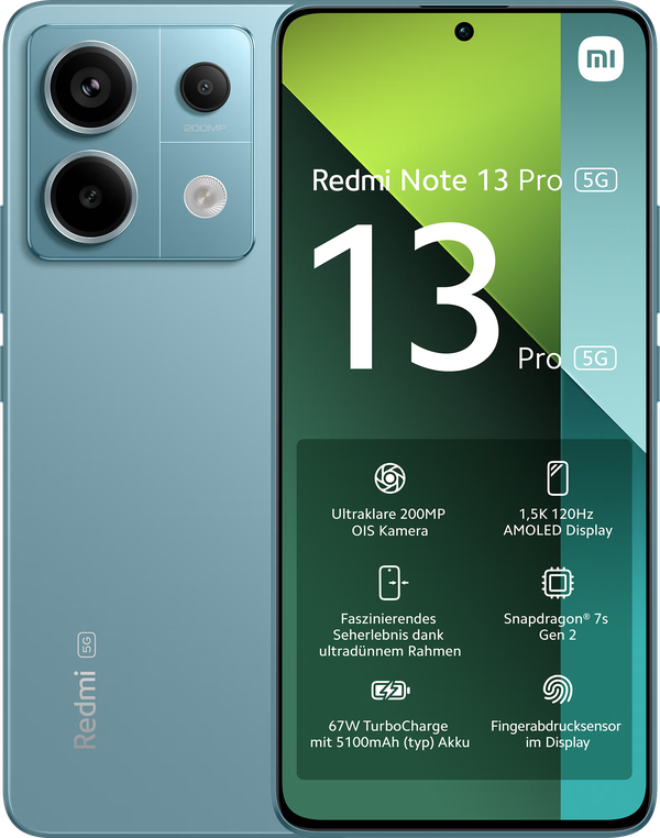 Смартфон Xiaomi Redmi Note 13 Pro 5G 8/256Gb Blue NFC (Для других стран)