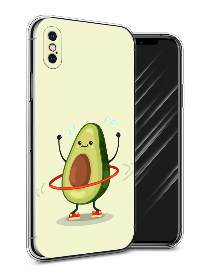 

Чехол Awog на Apple iPhone XS Max (10S Max) / Айфон XS Max (10S Max) "Авокадо с обручем", Разноцветный, 11950-10