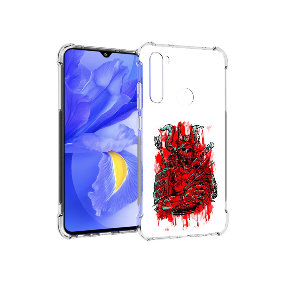 

Чехол MyPads Tocco для Xiaomi Redmi Note 8T красный скелет воин (PT140720.278.413), Прозрачный, Tocco