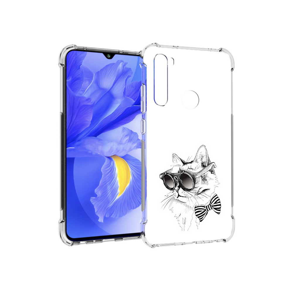 Чехол MyPads Tocco для Xiaomi Redmi Note 8T крутая кошка в очках (PT140720.278.421)
