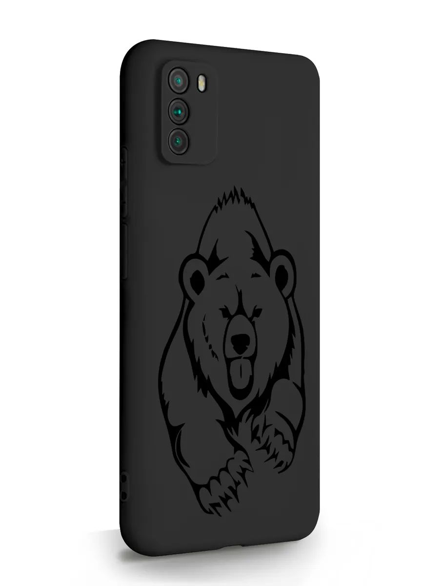 

Чехол MustHaveCase для Poco M3 Медведь черный