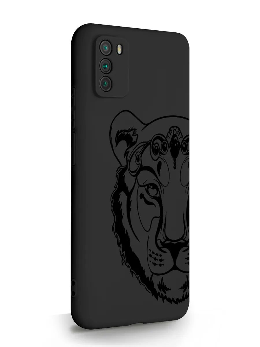 

Чехол MustHaveCase для Poco M3 Львица черный
