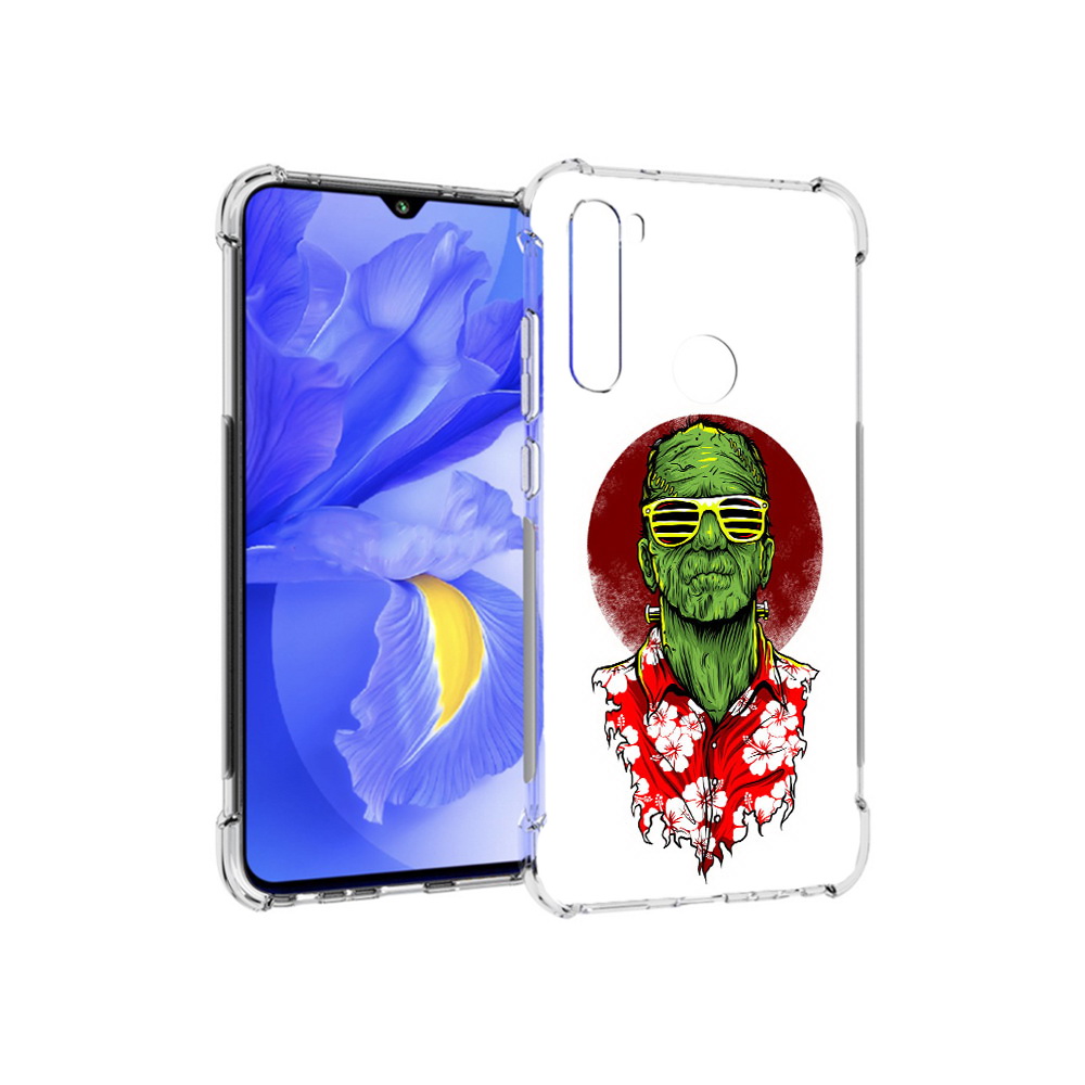 

Чехол MyPads Tocco для Xiaomi Redmi Note 8T крутой зеленый мужчина в очках, Прозрачный, Tocco