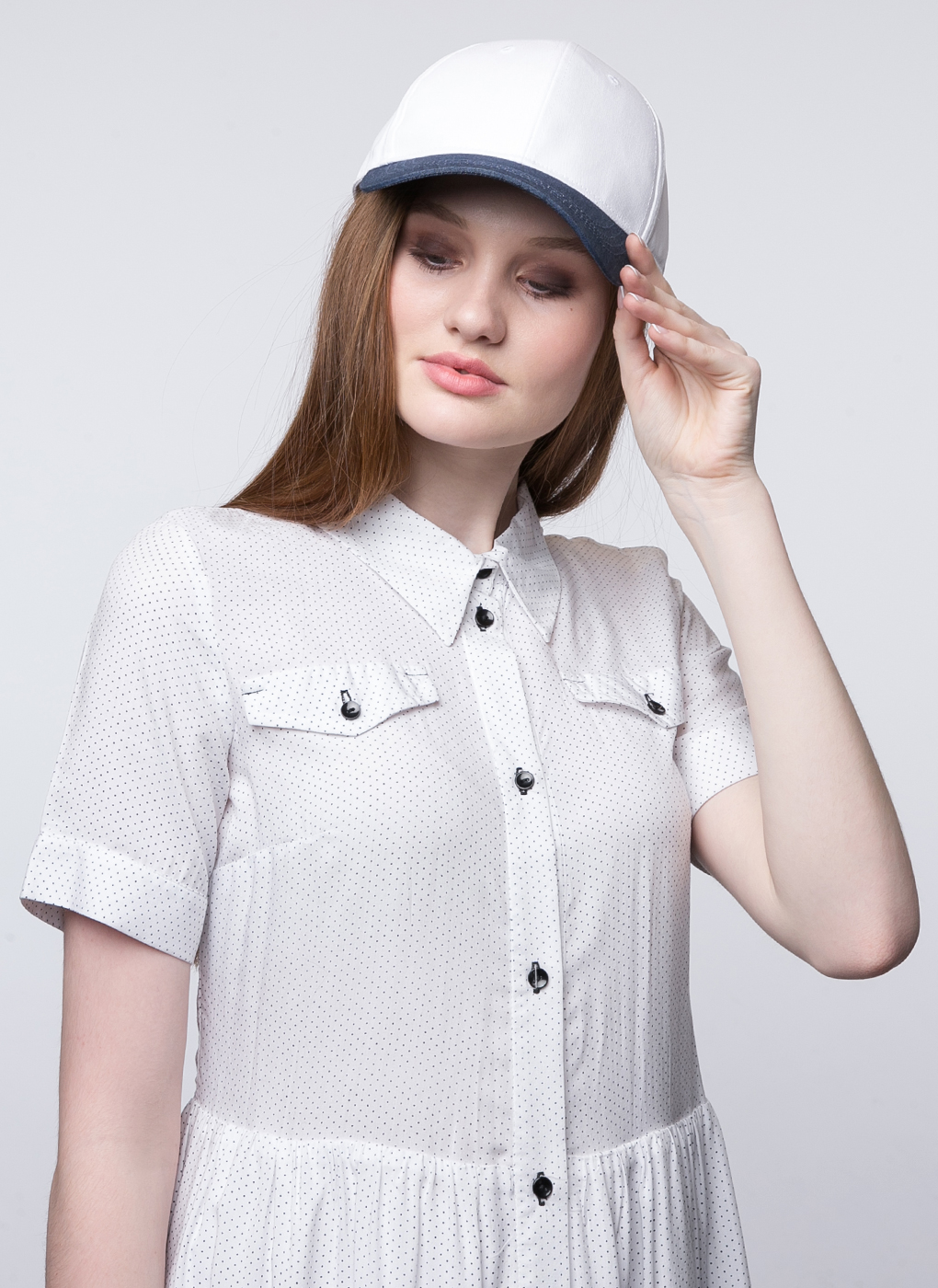 

Бейсболка женская Каляев 38742 белая/синяя, One Size, 38742