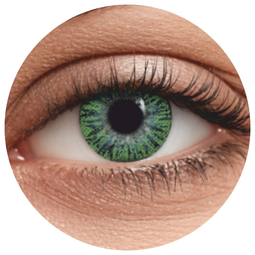 Цветные контактные линзы OKVision Fusion 1 month R 8.6 SPH -4.00 Lime (Лайм)