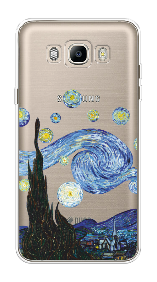 

Чехол на Samsung Galaxy J5 2016 "Ночь Ван Гога", Голубой;синий;черный, 22750-1