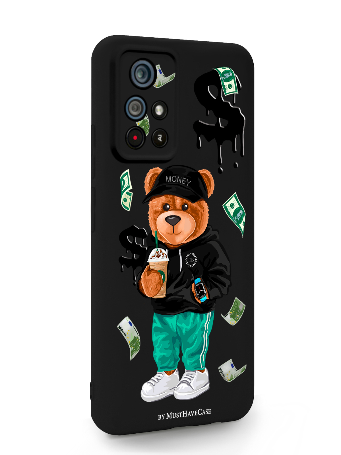 фото Чехол musthavecase для poco m4 pro 5g мишка тони черный