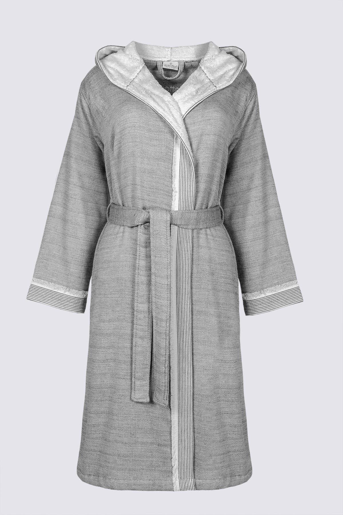 

Халат женский Ecocotton KBRHSN серый S (доставка из-за рубежа), KBRHSN