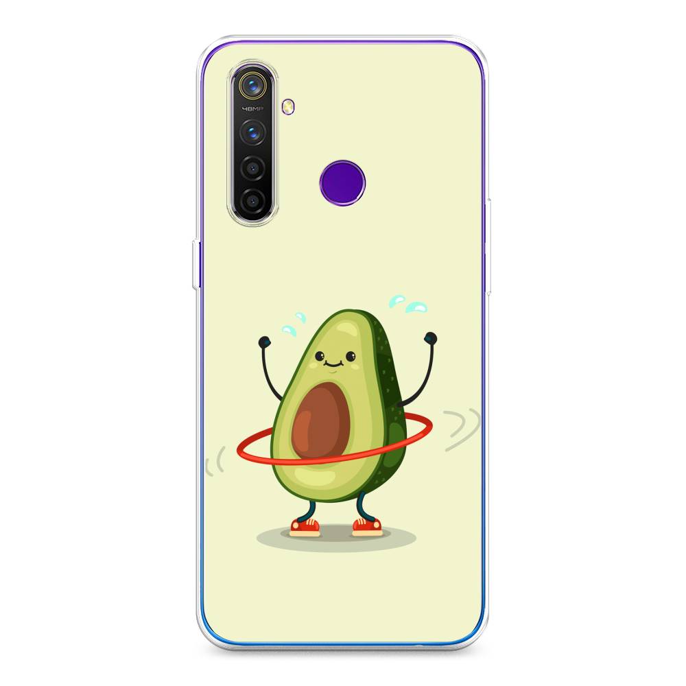 

Чехол Awog на Realme 5 Pro "Авокадо с обручем", Разноцветный, 251650-10