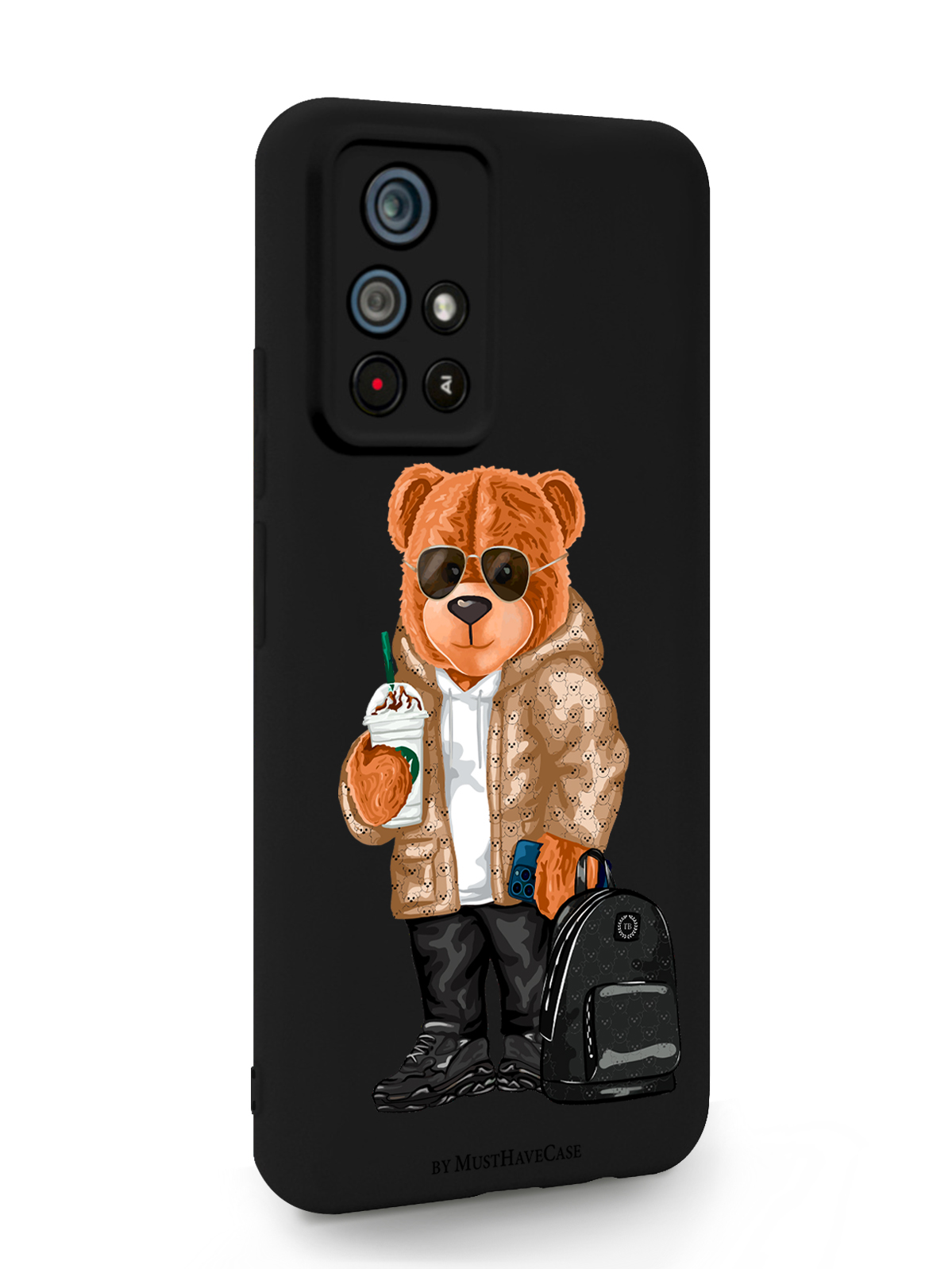 фото Чехол musthavecase для poco m4 pro tony style в очках черный