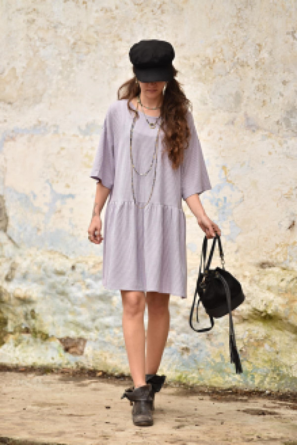 

Платье женское Saman Butik 10596 серое ST (доставка из-за рубежа), Серый, 10596