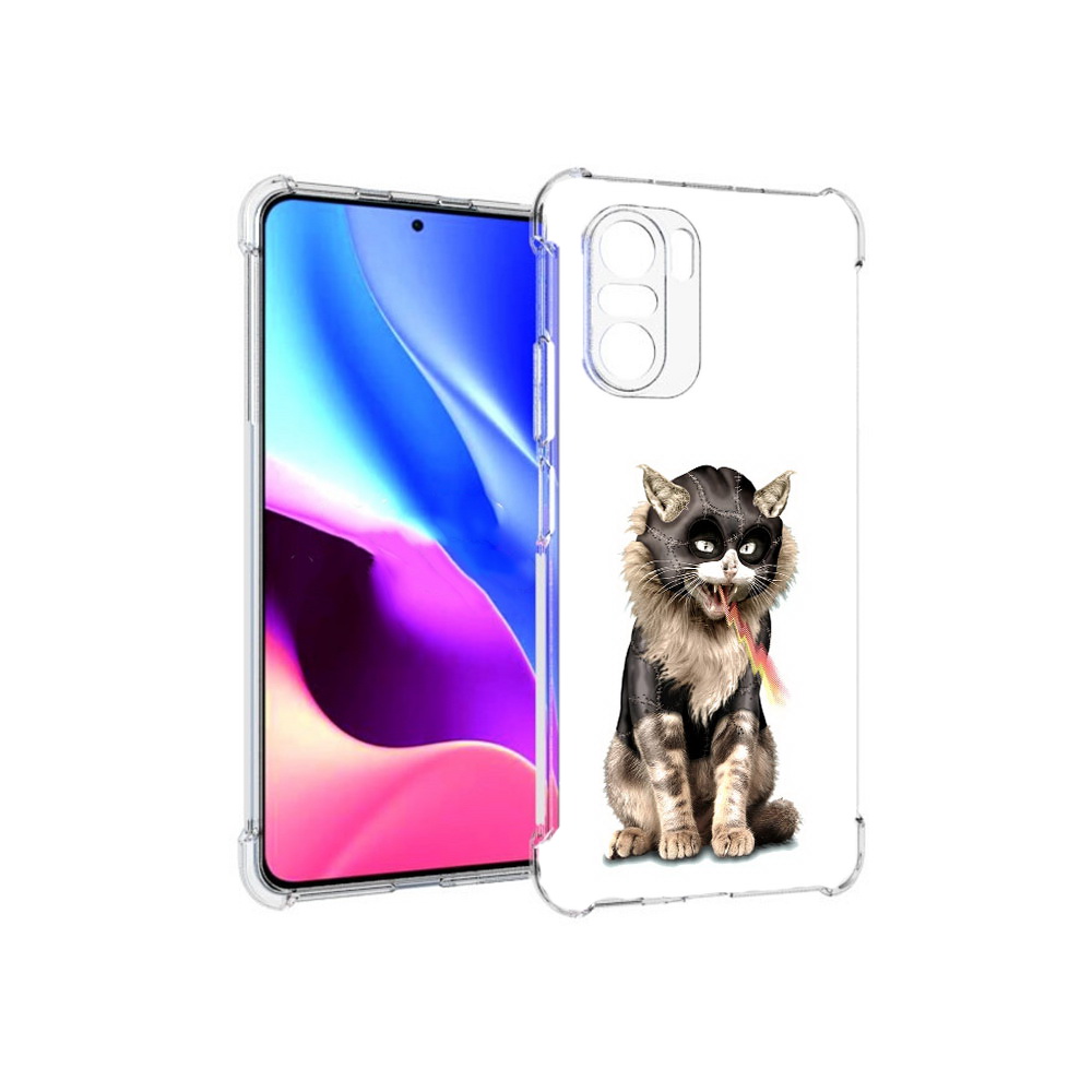

Чехол MyPads Tocco для Xiaomi Redmi K40 дьяволский кот (PT158239.260.341), Прозрачный, Tocco