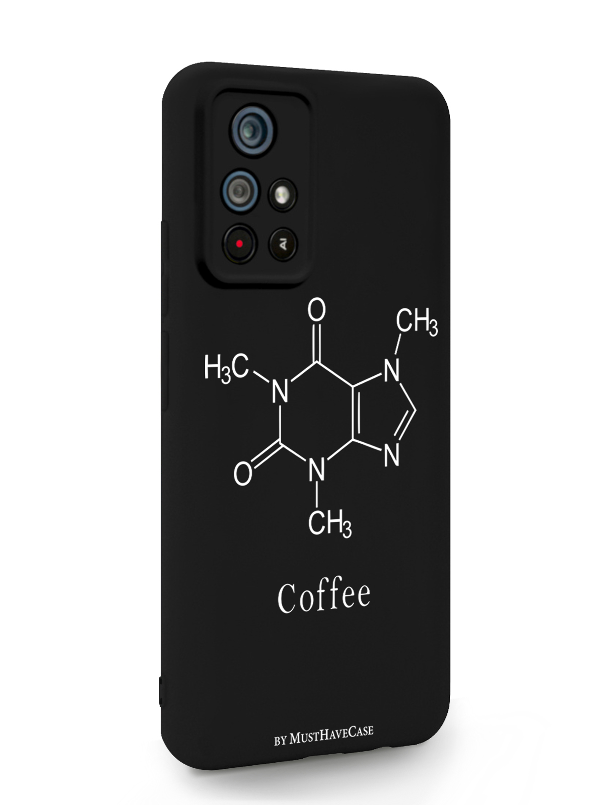 фото Чехол musthavecase для poco m4 pro молекула кофе черный