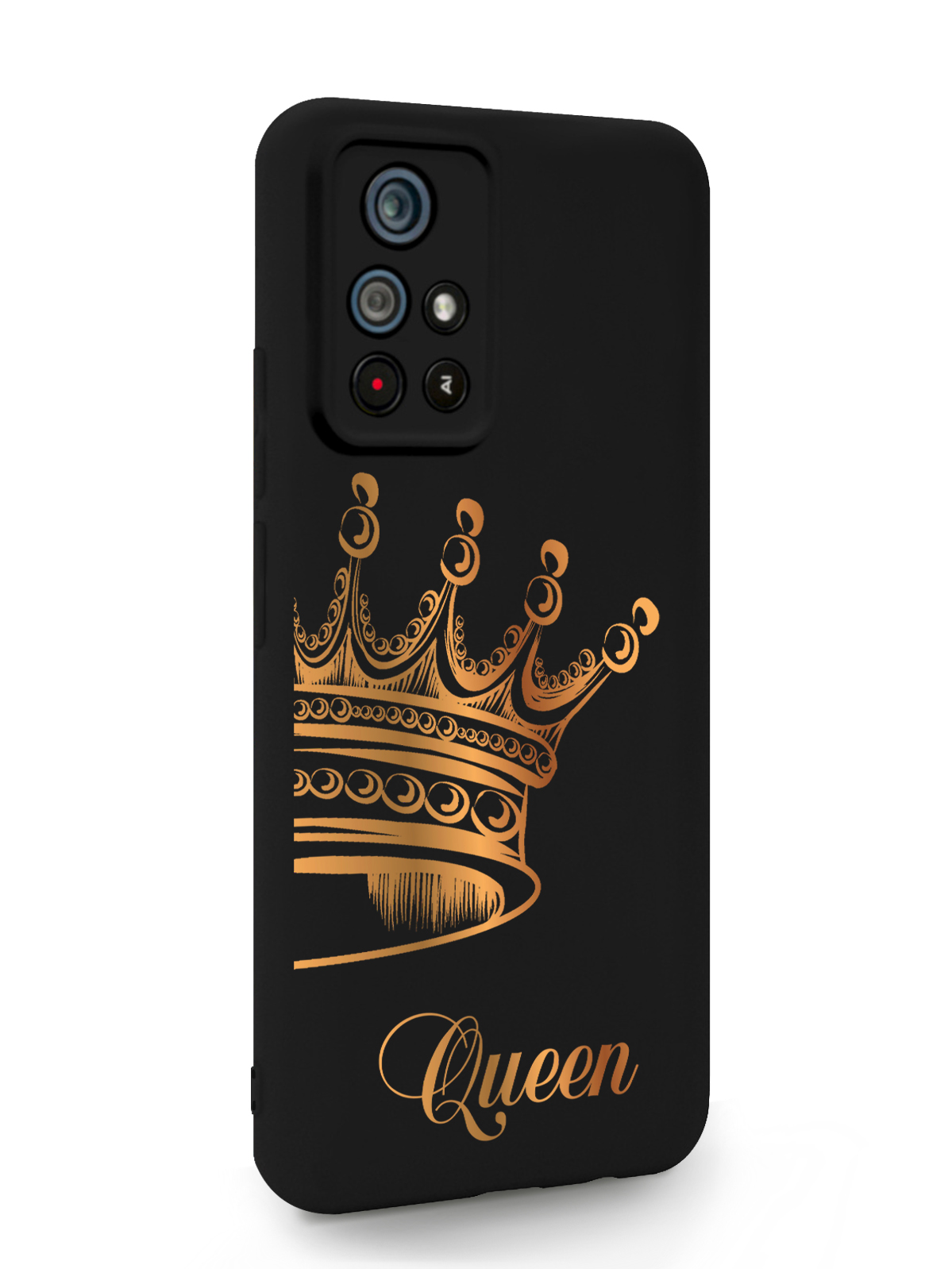 фото Чехол musthavecase для poco m4 pro парный чехол корона queen черный