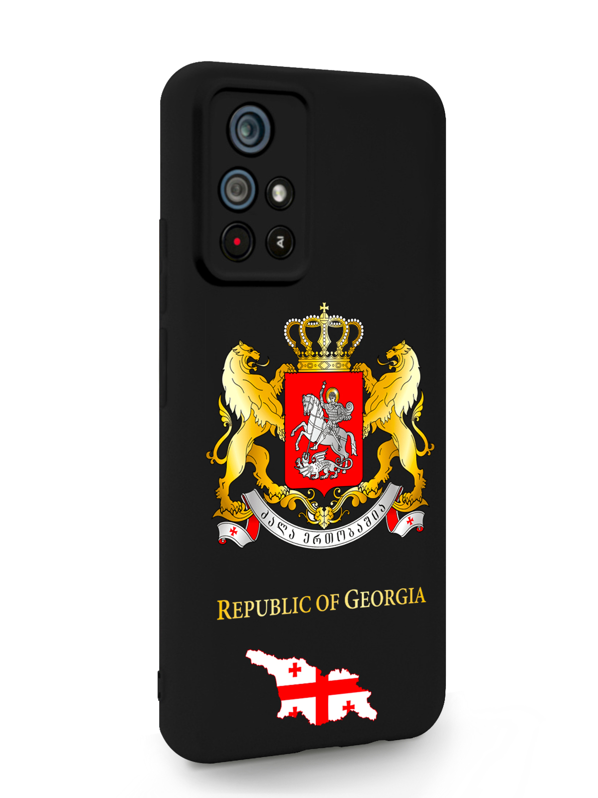 фото Чехол signumcase для poco m4 pro герб грузии черный