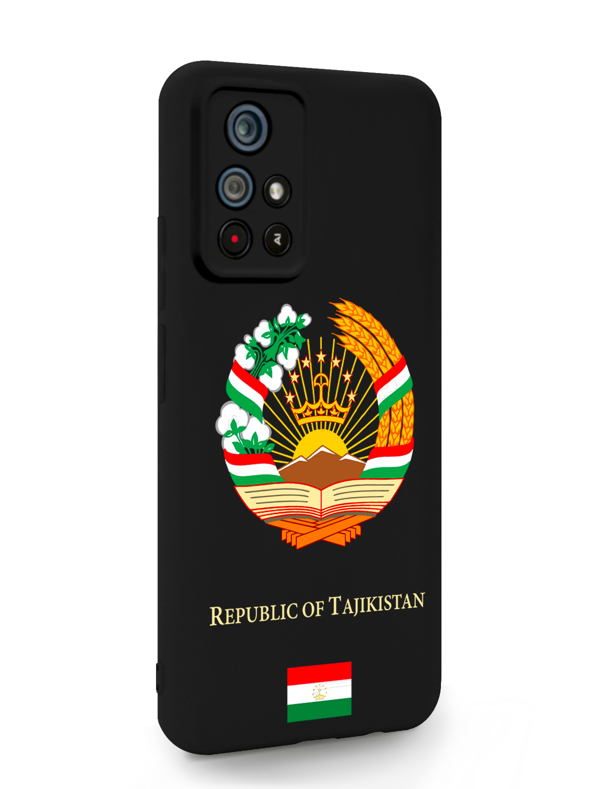 фото Чехол signumcase для poco m4 pro герб таджикистана черный