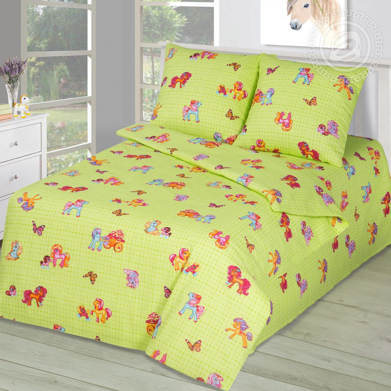 фото Комплект детского постельного белья артпостелька 1,5 бязь волшебные сны цв.зеленый