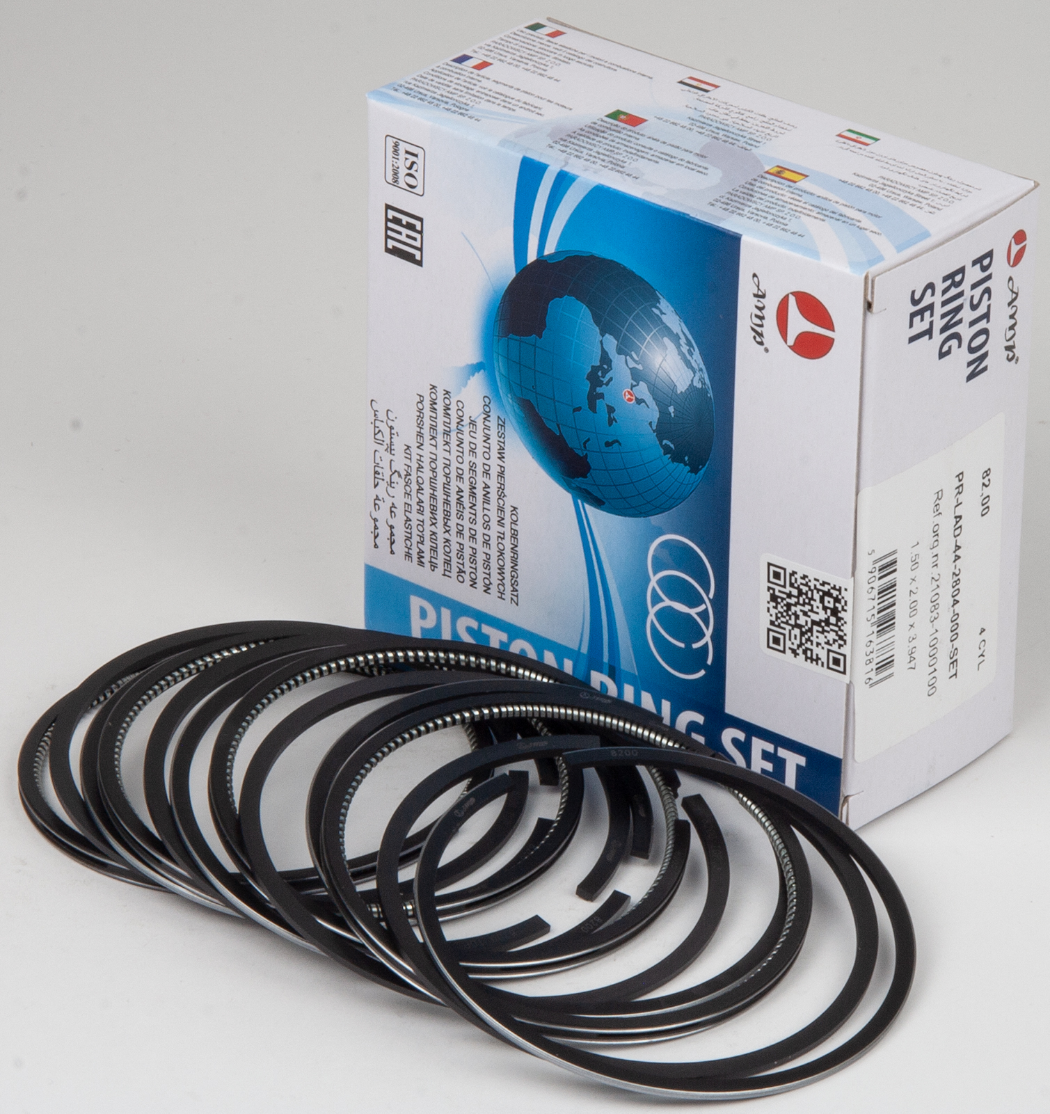 

Кольца поршневые 82,0 ВАЗ 21083 AMP, PR-LAD-44-2804-000-SET