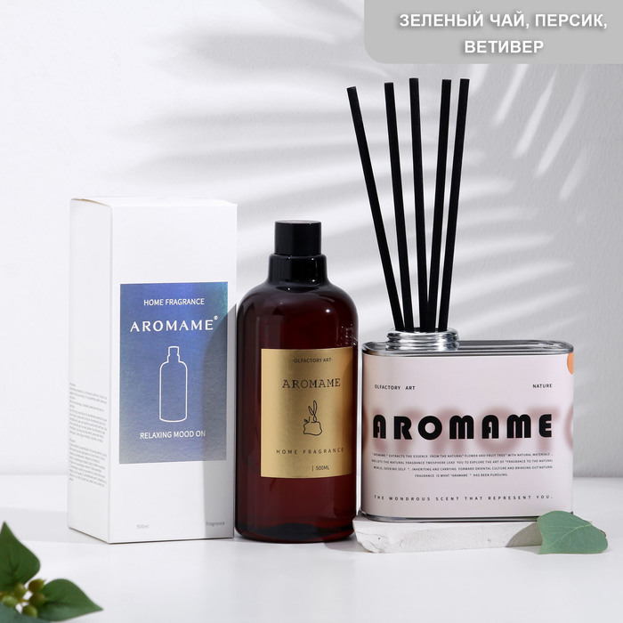 

Набор диффузор ароматический "Aromame", хилтон, 500 мл, прямоугольная банка