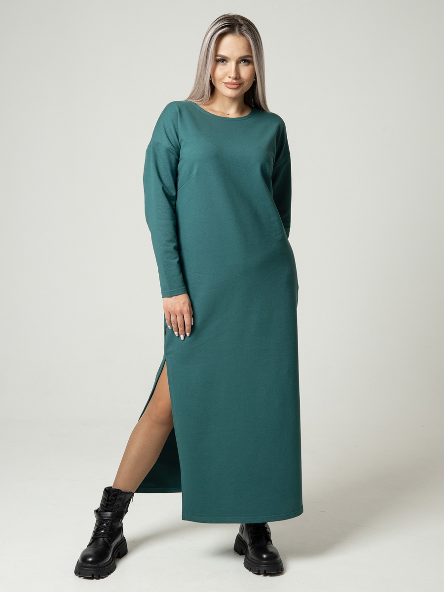 Платье женское Elenatex П-169 зеленое 52 RU