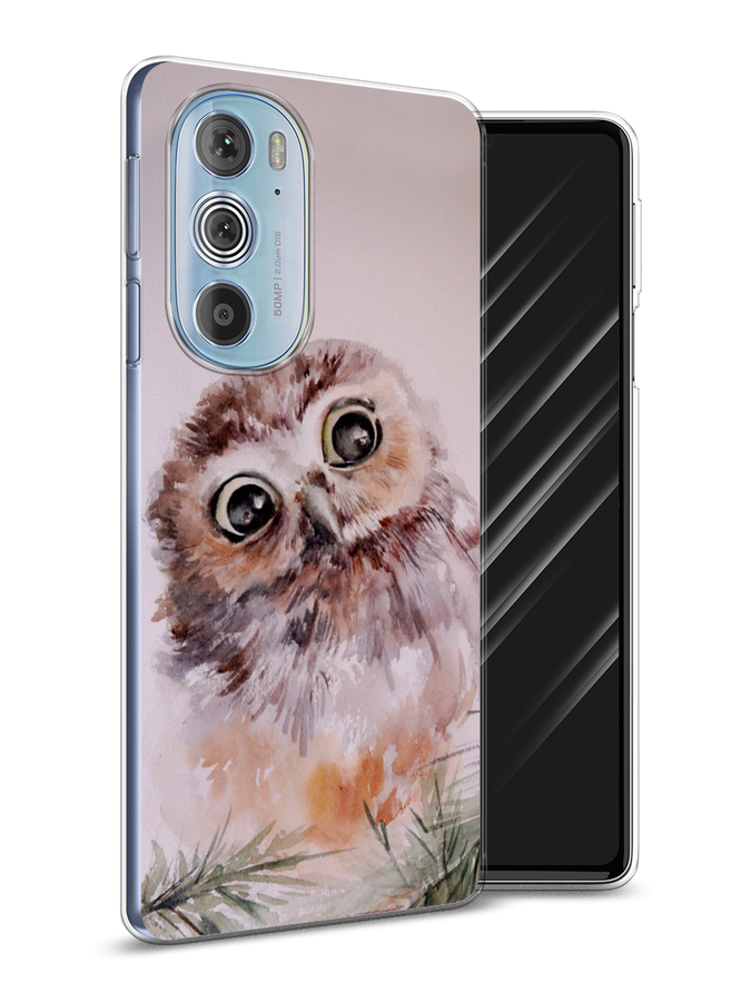 

Чехол Awog на Motorola Edge 30 Pro "Сова на розовом", Разноцветный, 243350-1