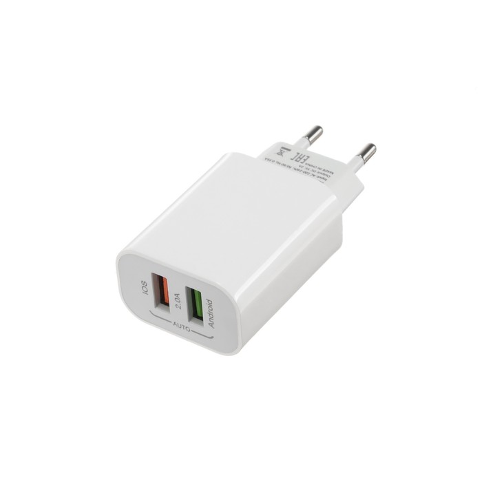 Luazon Home LN-110AC, сетевое, 2 USB, 2 A, белое