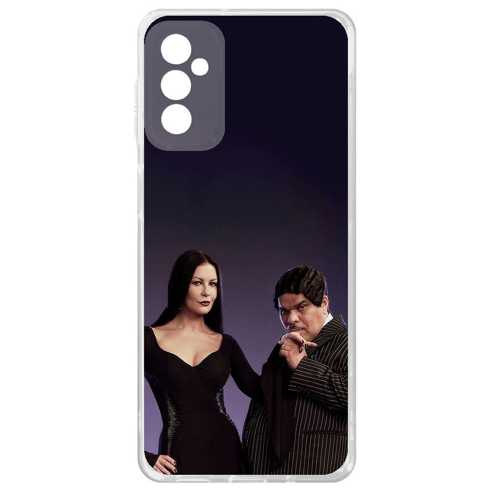 

Чехол-накладка Уэнсдей Аддамс - Мортиша и Гомес для Samsung Galaxy M52 (M525)