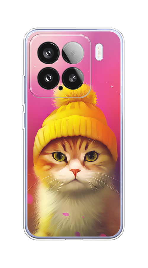 

Чехол на Xiaomi 15 "Котик в шапочке", Розовый;желтый;бежевый, 323650-1