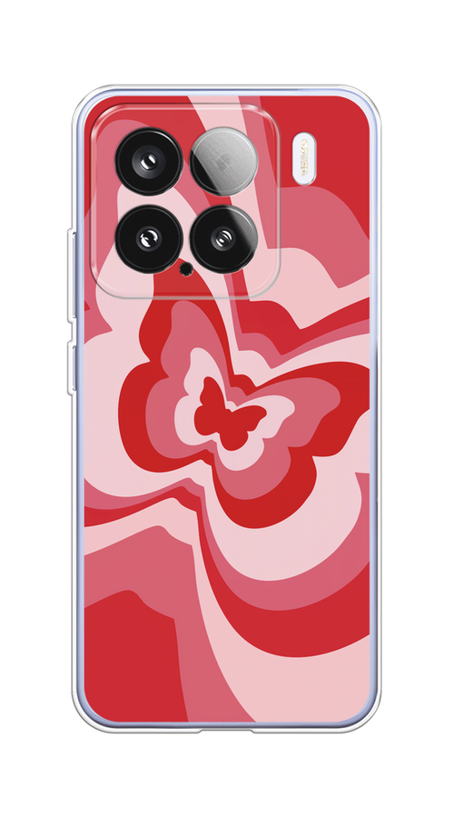 

Чехол на Xiaomi 15 "Бабочка в стиле хиппи", Красный;розовый, 323650-1