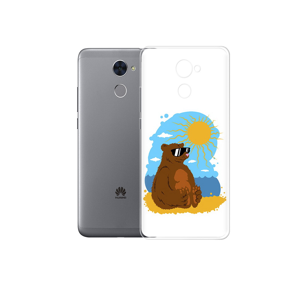 

Чехол MyPads Tocco для Huawei Enjoy 7 Plus медведь на чиле (PT74186.70.468), Прозрачный, Tocco