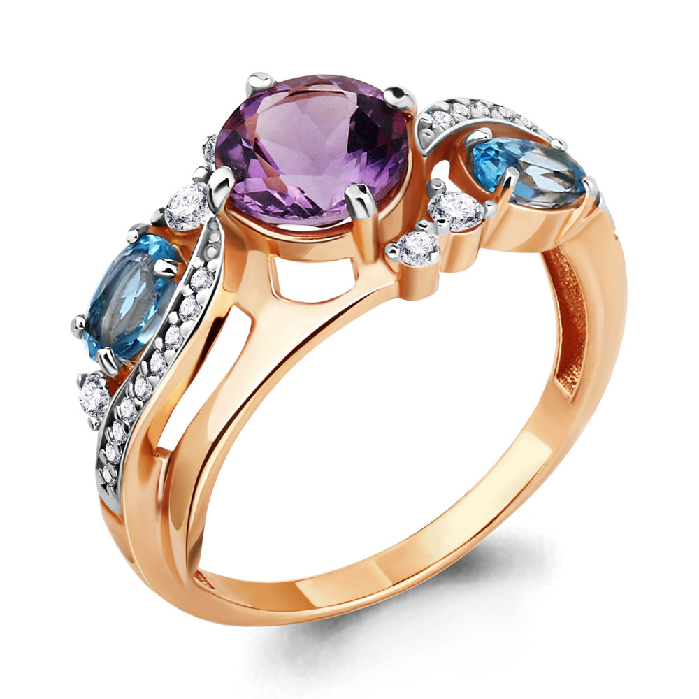 

Кольцо из серебра с топазом р.  Aquamarine 6906930А_925_з, 6906930А_925_з