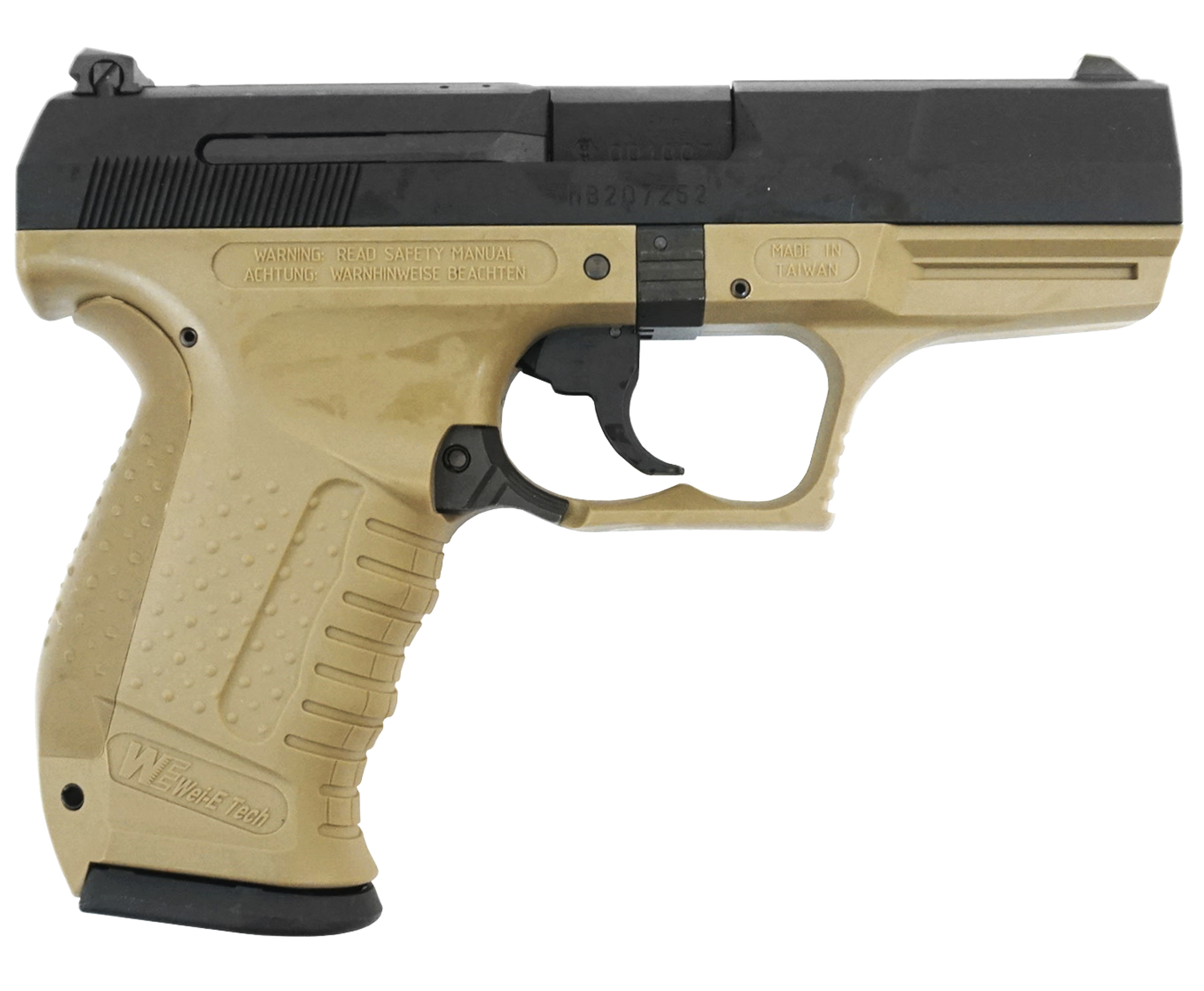 Страйкбольный пистолет WE Walther P99 6 мм GBB Gas Tan 13217₽