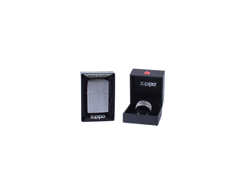 

Набор кольцо и зажигалка 205-2006566 ZIPPO, Серебристый, 205-2006566