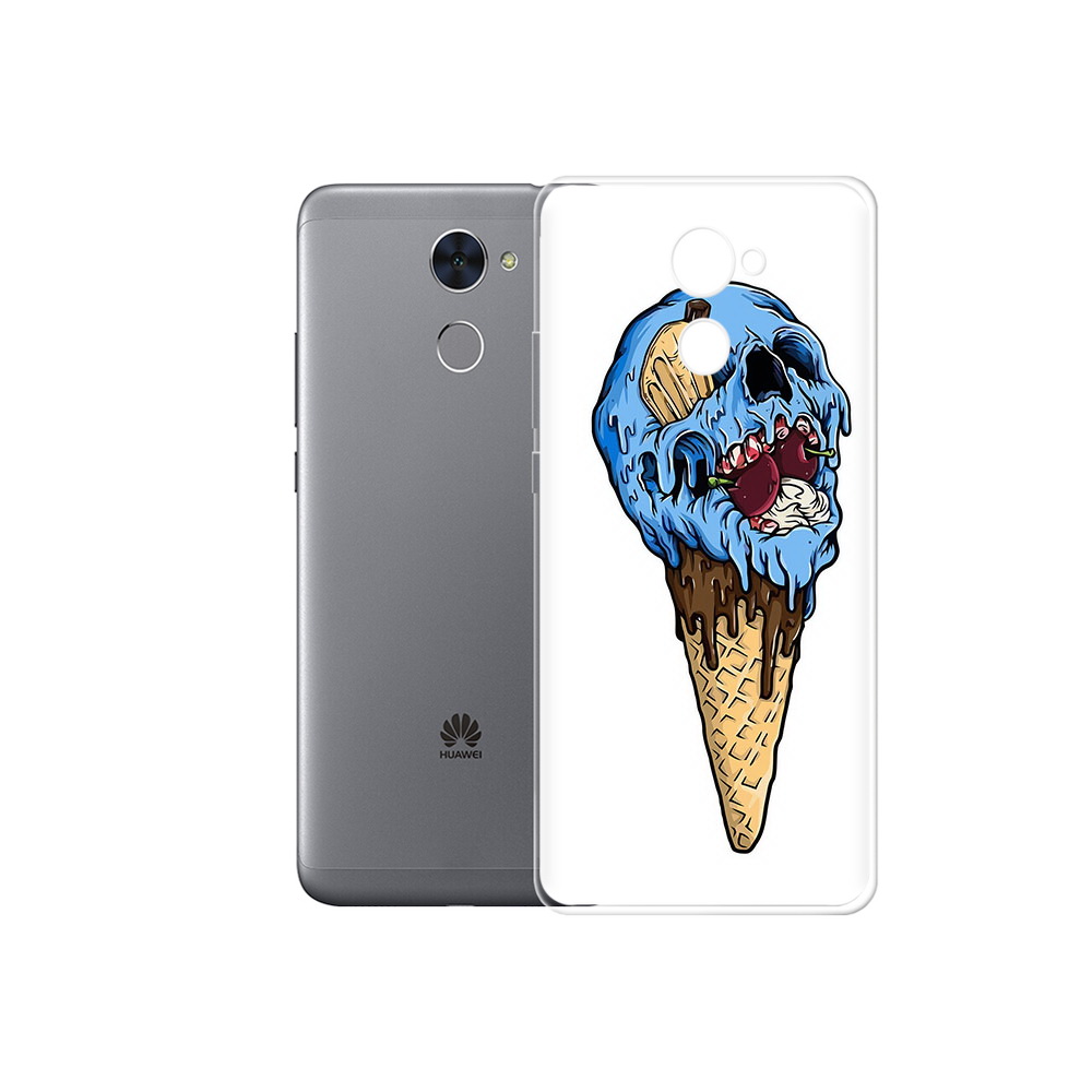 

Чехол MyPads Tocco для Huawei Enjoy 7 Plus мороженное череп (PT74186.70.484), Прозрачный, Tocco
