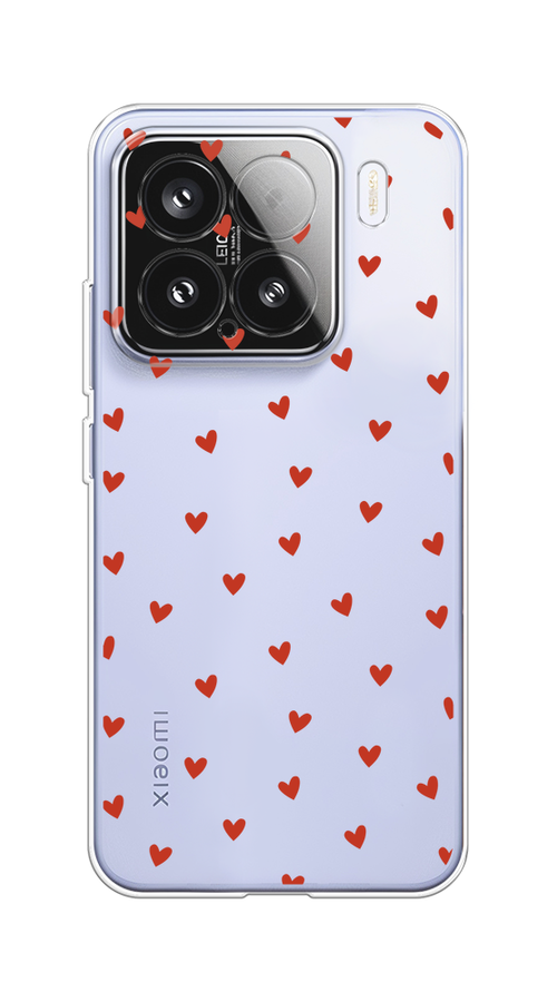 

Чехол на Xiaomi 15 "Red hearts", Красный;прозрачный, 323650-1