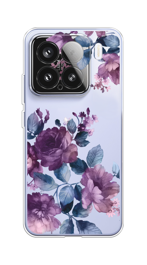 

Чехол на Xiaomi 15 "Purple Blossoms", Синий;фиолетовый, 323650-1