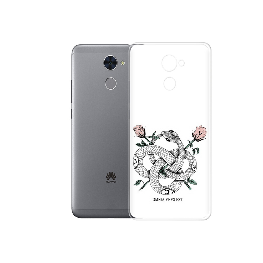 

Чехол MyPads Tocco для Huawei Enjoy 7 Plus нарисованная змея абстракция (PT74186.70.502), Прозрачный, Tocco