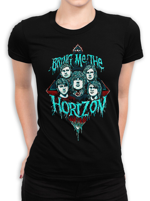 фото Футболка женская design heroes группа bring me the horizon черная 2xl