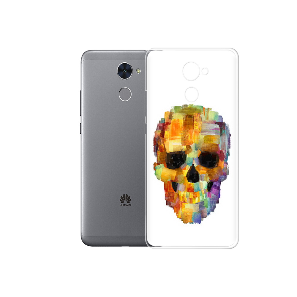 

Чехол MyPads Tocco для Huawei Enjoy 7 Plus нарисованный череп (PT74186.70.516), Прозрачный, Tocco