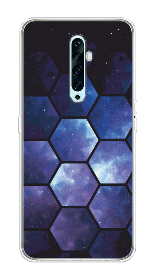 

Чехол на Oppo Reno 2Z "Соты космос", Черный;фиолетовый, 251850-1