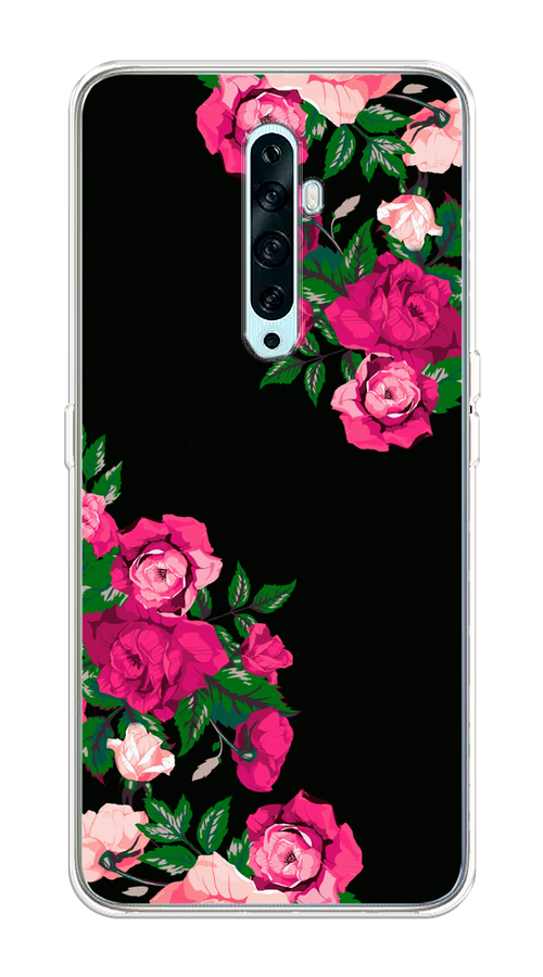 

Чехол на Oppo Reno 2Z "Розы фуксия", Черный;розовый;зеленый, 251850-1